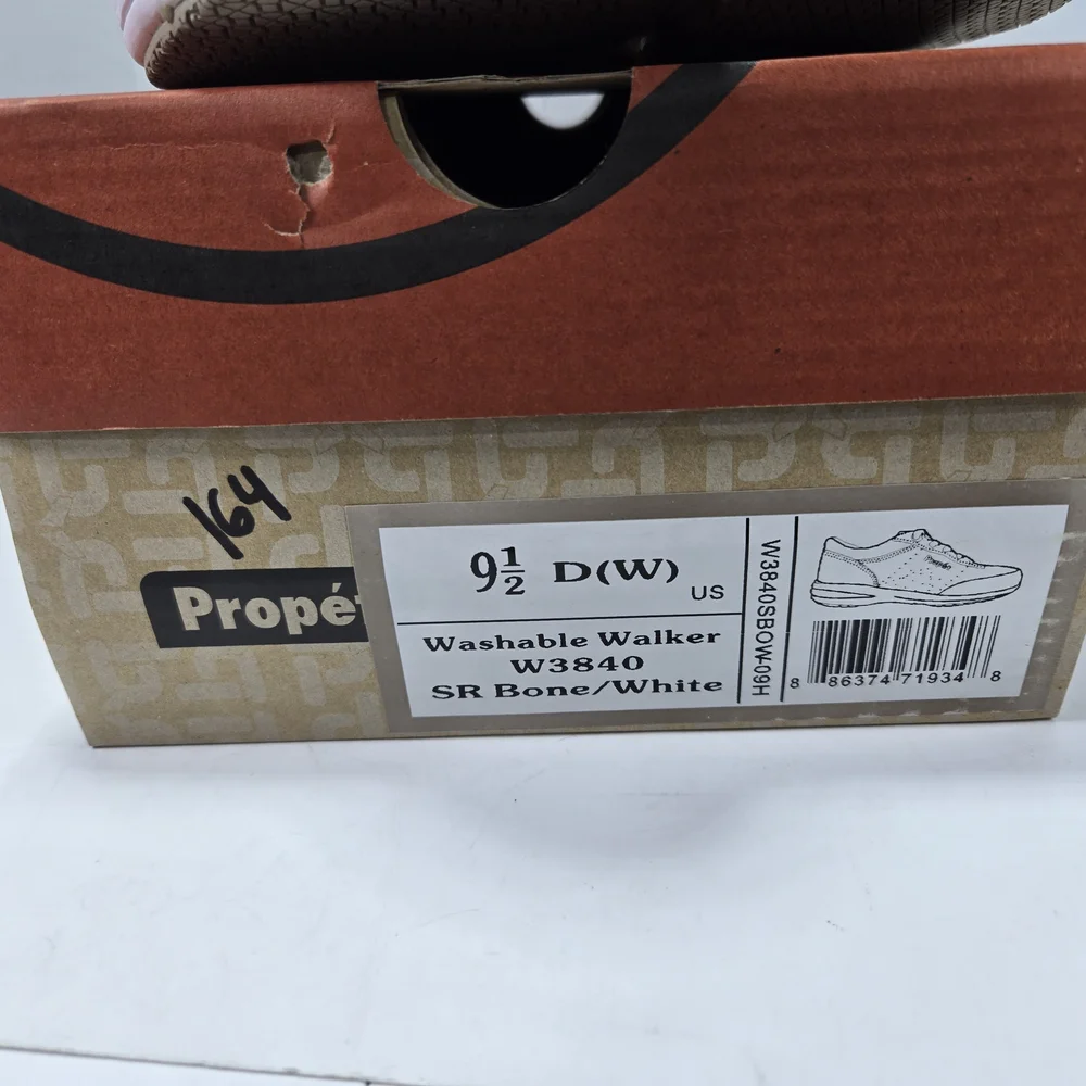 Propet Washable Walker W3840 Beige Lace-Up Comfort Sneakers Women's Size 9 Wide